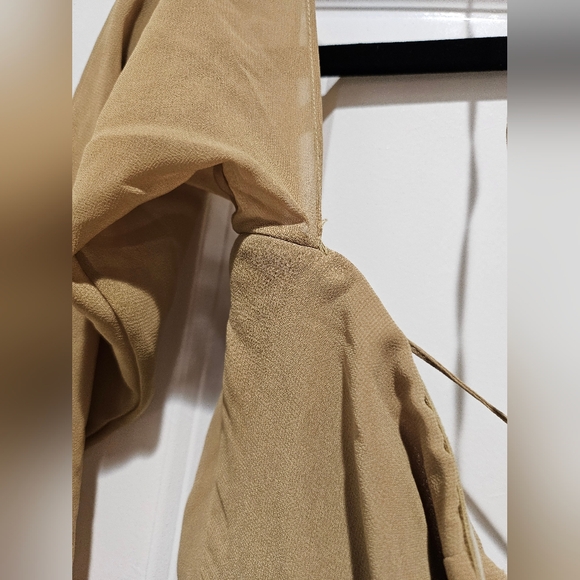 House Of Cb Naomi Elegant Olive Green Midi Dress Halter Large - Picture 8 of 9